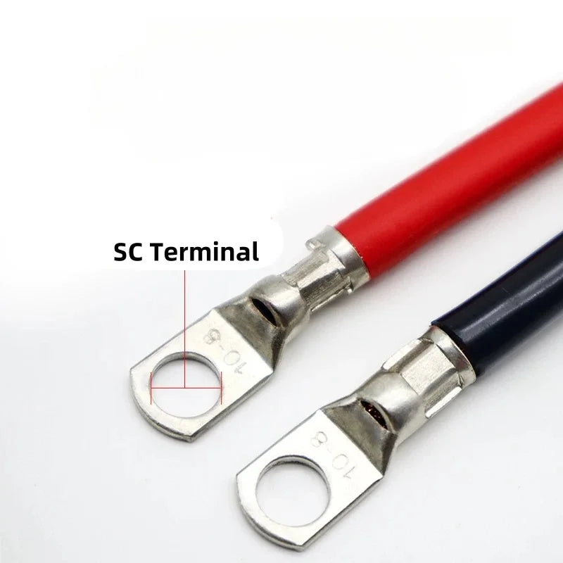 Battery Inverter Cable Set with Terminals 8/6/4/2AWG Stranded Copper Cord Solar Power Connection Wire with Lug PRIME RJ SOLAR PH