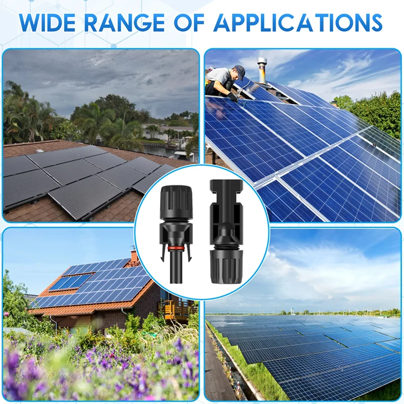 1/6/10pcs Solar PV Connector Kit - 1000V 30A Photovoltaic Panel Plug with Wrench for 2.5/4/6mm² MC4 Cable B2 PRIME RJ SOLAR PH
