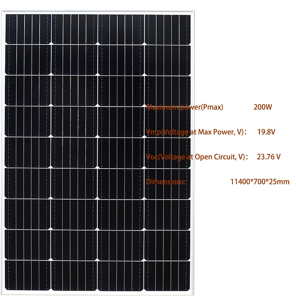 XINPUGUANG Rigid Glass Solar Panel Monocrystalline 10W 25W 50W 100W 200w Power Generation PV Panel charge  paneles solares PRIME RJ SOLAR PH