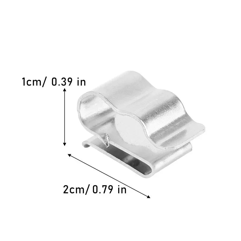 100/10Pcs Double-Wire Clip Stainless Steel Photovoltaic Wire Solar Panel Cable Clips Installation Fixing Clamp Wire Fastener PRIME RJ SOLAR PH