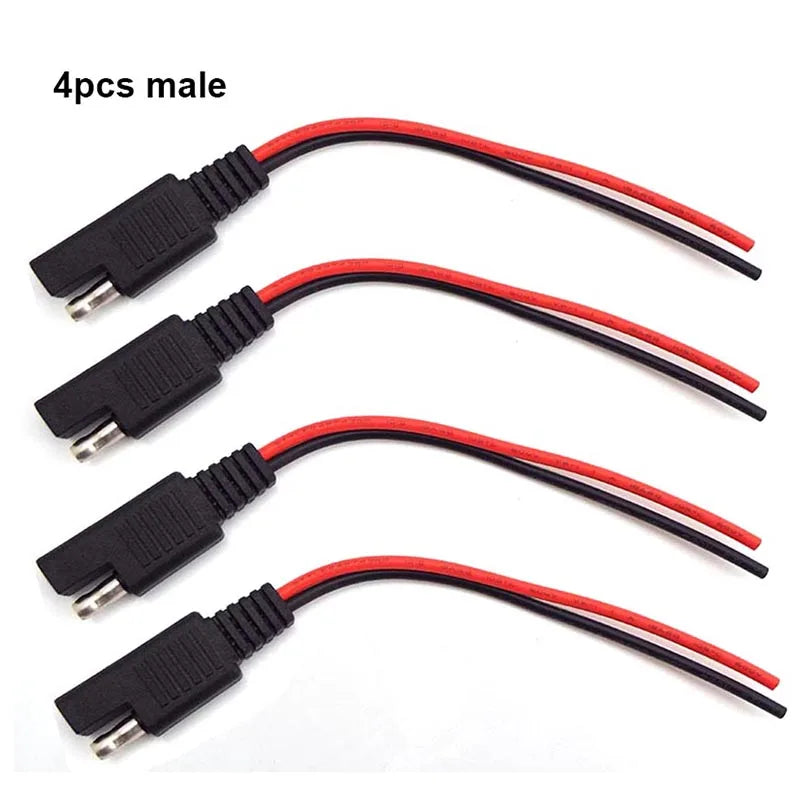 10CM SAE male female Solar Battery Cable 18AWG Power supply Plug Extension connector wire for DIY Automotive  Wire SAE Cable