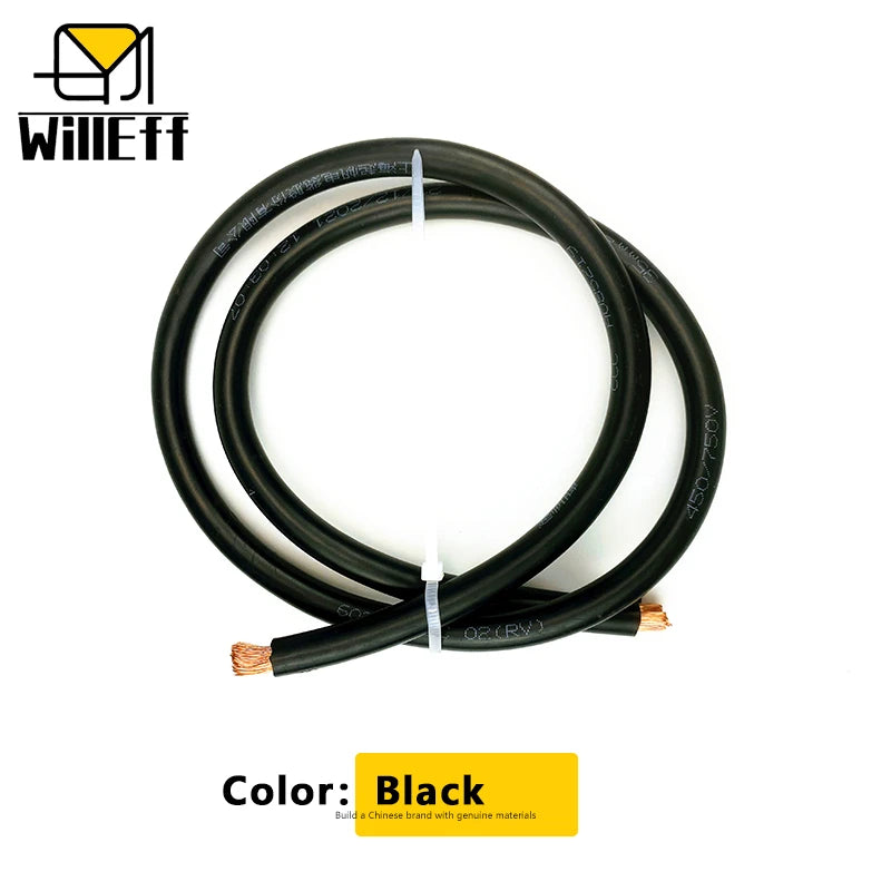 PVC Electric Cable Solid Pure Copper Wire Power Extension cable Car battery jumper wiring Electrical wires 1AWG 2AWG 4AWG 6AWG