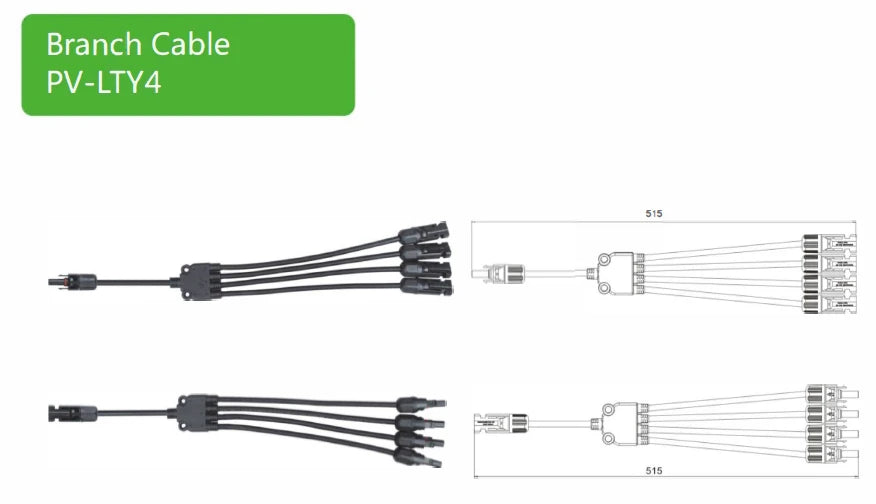 GEYA Solar Cable Branch Connector 1 Pair Male Female Y Branch Solar Connector 1000V PV System CE