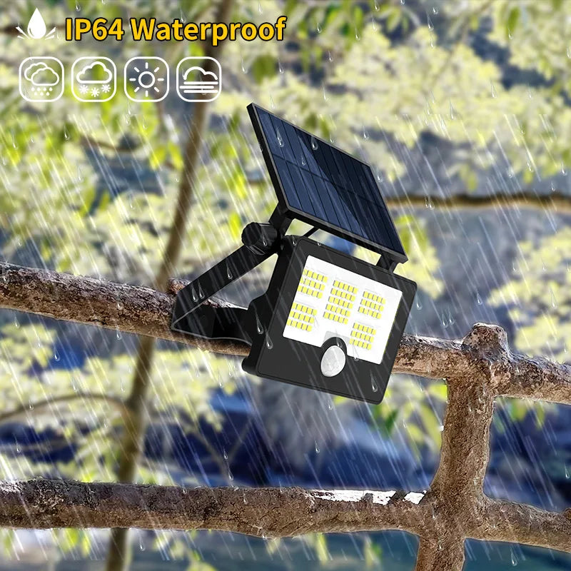 Solar Light Motion Sensor 232LED Ultra Bright Floodlight Waterproof Wall Lamp Adjustable Wide-Angle For Outdoor Garden Lights