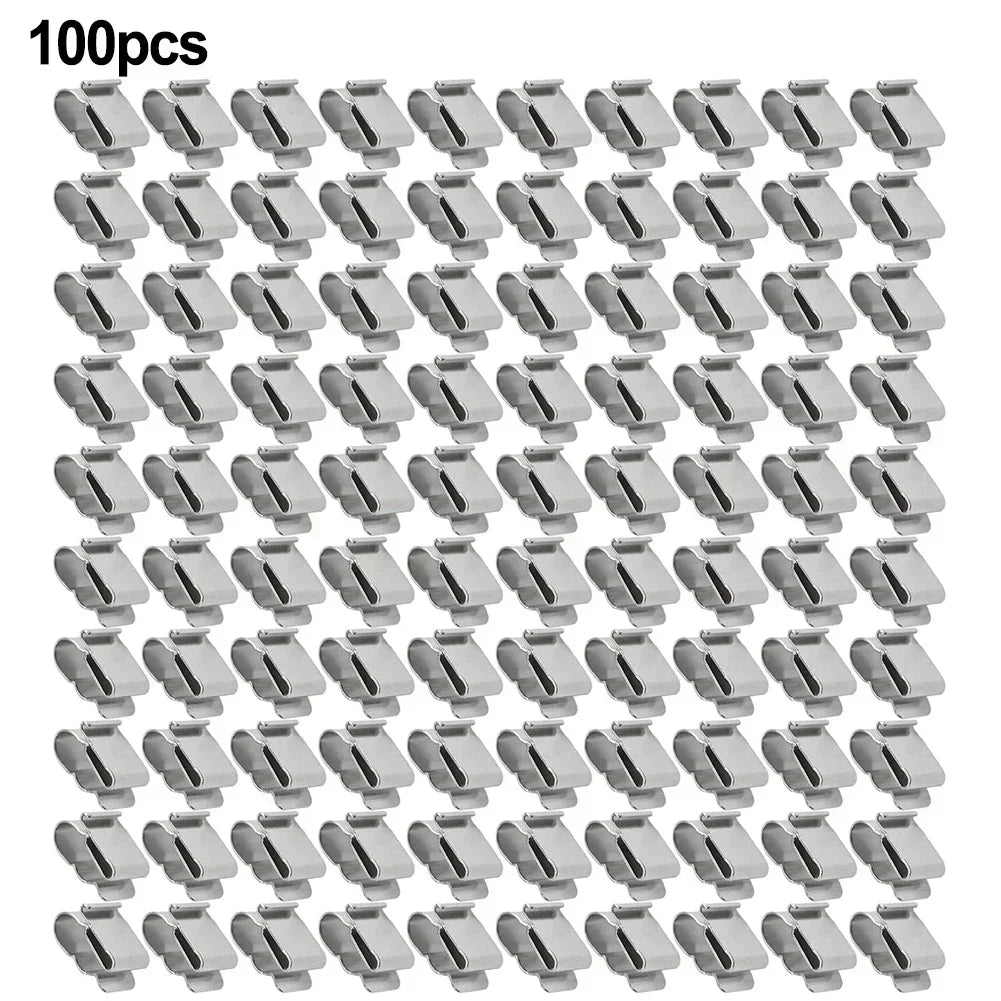 100Pcs Solar Panel Cable Clips Stainless Steel PV Cable Clamp For Home Kayaks Fishing Boats Wire Clip Set Photovoltaic System PRIME RJ SOLAR PH