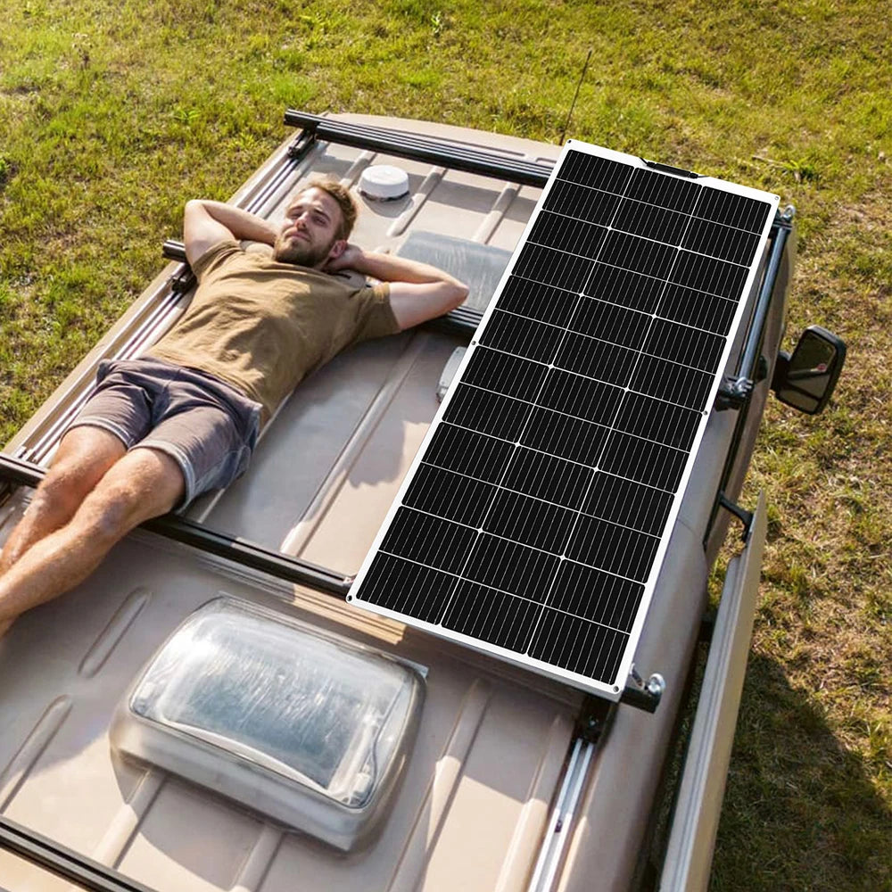 Semi- Flexible Solar Panel 150W 21.6V balcony photovoltaic PV 150 WATT CELL for home boat camper 12v /24V battery charger PRIME RJ SOLAR PH