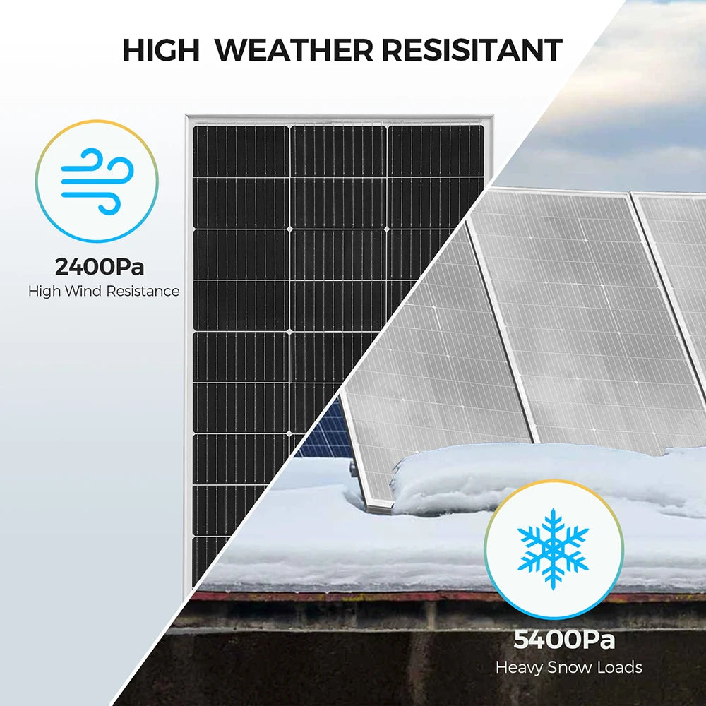 BOGUANG 150W 18V Lightweight Solar Panel Module PV Power Cell 12V Battery Charging Boat Caravan Grid Off-Grid CE FCC RoHS WEEE