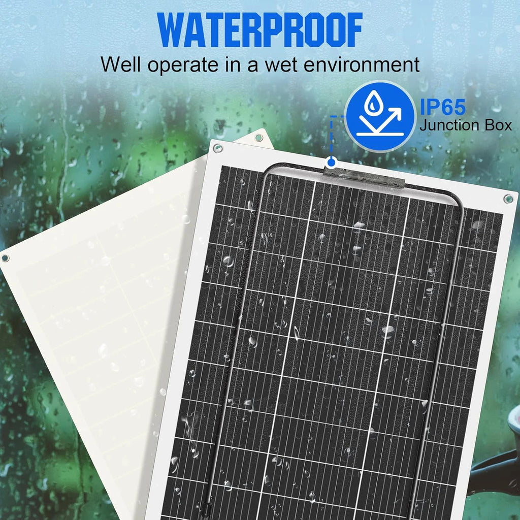 Solar Panel 125W 250W Flexible Panel Solar Monocrystalline Cell Power Station 12V Battery Charge For Camping Boat RV