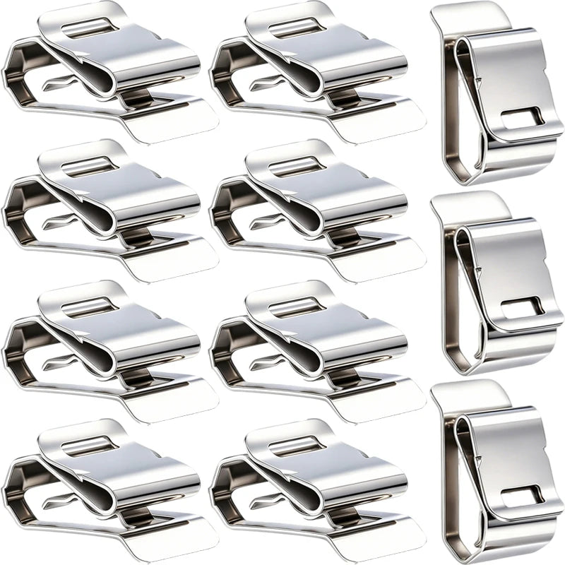 100/10Pcs Double-Wire Clip Stainless Steel Photovoltaic Wire Solar Panel Cable Clips Installation Fixing Clamp Wire Fastener PRIME RJ SOLAR PH