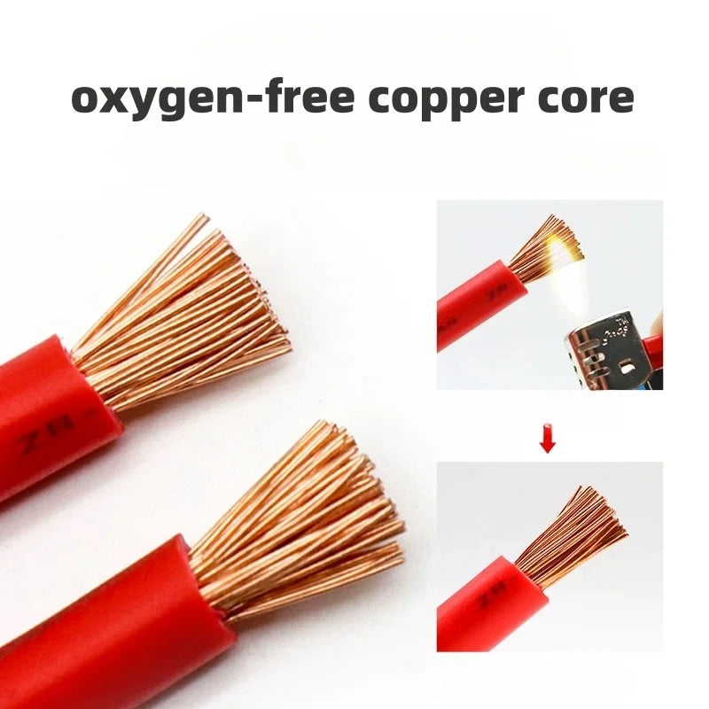 Battery Inverter Cable Set with Terminals 8/6/4/2AWG Stranded Copper Cord Solar Power Connection Wire with Lug PRIME RJ SOLAR PH