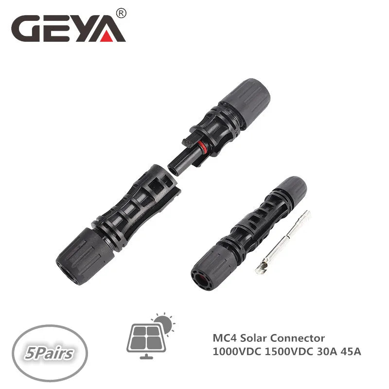 GEYA 5Pairs Solar Connector Male Female 30A 45A Solar Panel Branch Connectors for PV Cable 2.5/4/6mm2 1000VDC 15000VDC PRIME RJ SOLAR PH