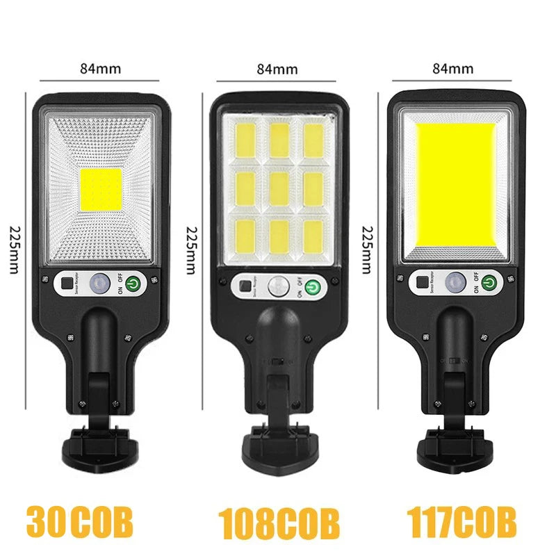 ZTREE Solar Street Light Outdoor Wireless Security Wall Light Motion Sensor 3 Lighting Modes Courtyard Garden Patio UL CE