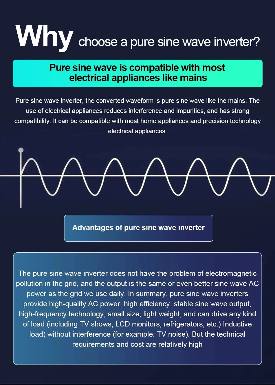 Pure Sine Wave Inverter 8000W 10000W 12000W DC 12V 24V 48V 60V 72V to AC 110V 220V Converter RV Vehicle Solar Inverter CE