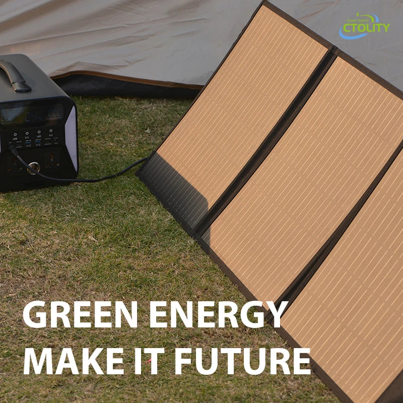 Flexible 200w Solar Panel System solar Generator 36V Camping Power Monocrystalline Silicon Folding Pack Photovoltaic Cell