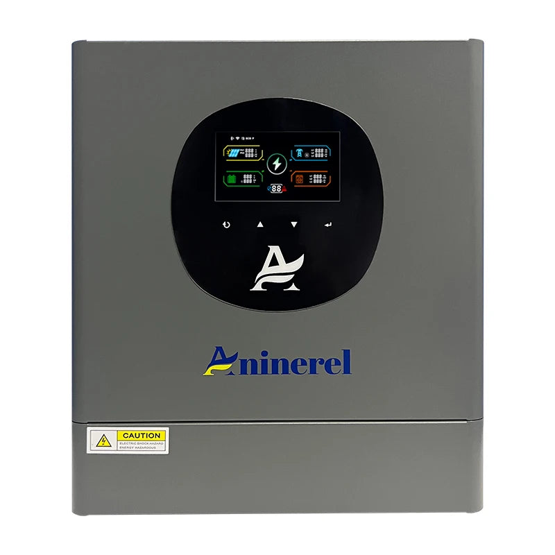 Aninerel 4.2KW Hybrid Solar Inverter 24V Dual Output Color LCD Display Off/On grid Inverter MPPT 100A With WiFi EU Shipping
