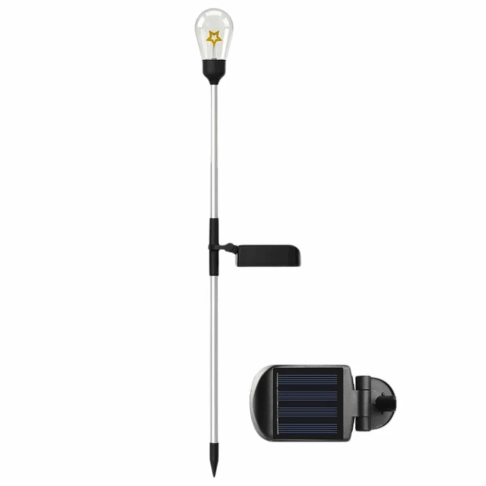 Solar Powered Solar Light Waterproof 3000K Tungsten Filament Solar Pathway Light Simple Installation IP65 Rated