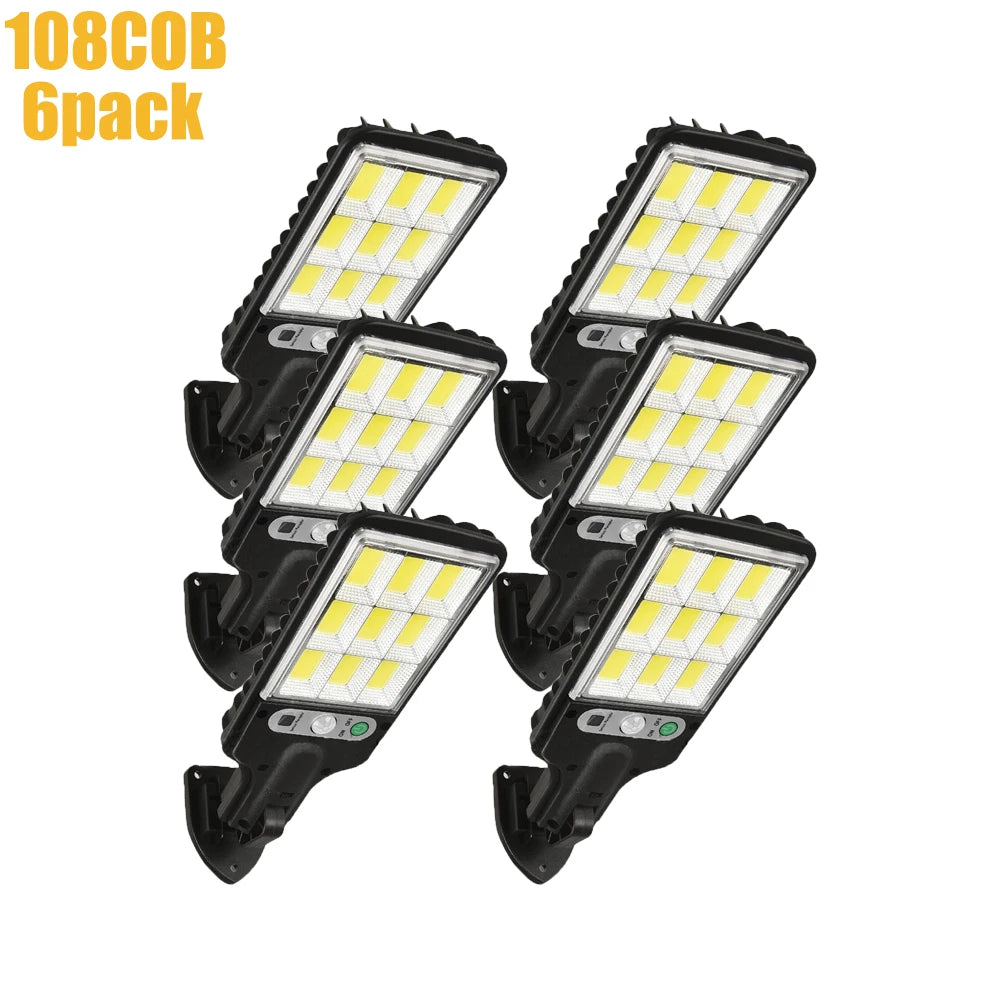 Solar Street Lights Outdoor Wireless Solar Security Wall Light Motion Sensor with 3 Lighting Modes for Courtyard Garden Patio