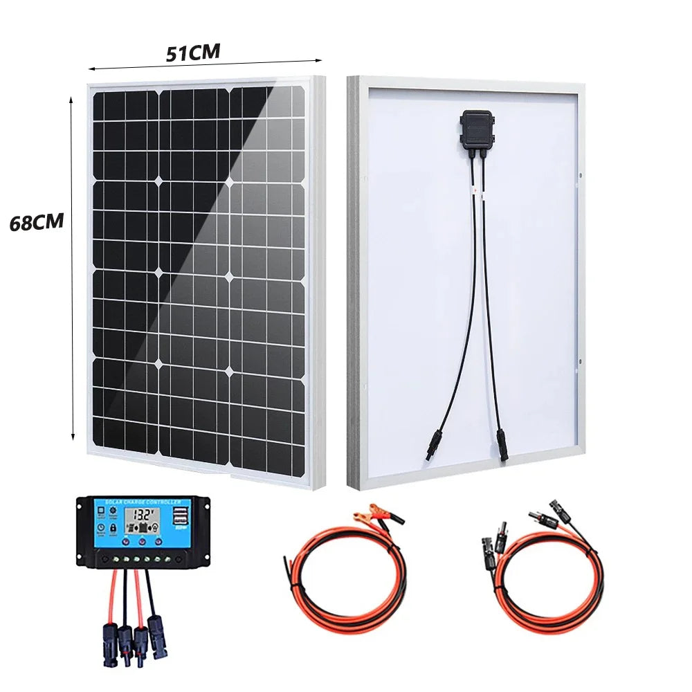 6000W 3kW Solar Panel 18V High Efficiency Flexible Portable Power Bank Outdoor Home RV Camping Battery Charging CE FCC