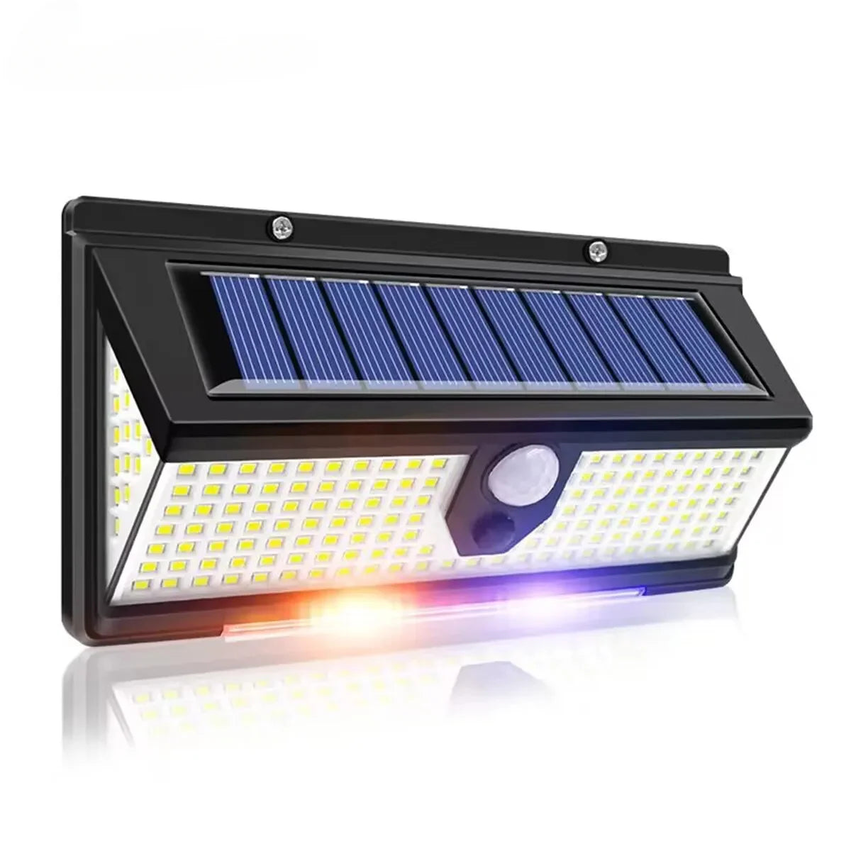 IWP 190 LED Solar Outdoor Garden Yard Wall Lamp 4 Working Modes IP65 Waterproof Motion Sensor 5V CE EMC LVD RoHS 2-Year Warranty