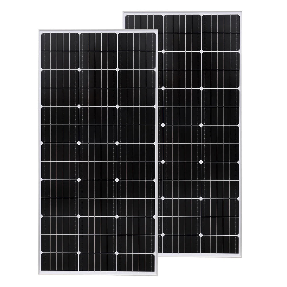 Rigid Glass Solar Panel 150W / 300W Monocrystalline Cell PV Photovoltaic Module 12v 24v Battery / plug and play system Home Car PRIME RJ SOLAR PH