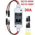 Solar Panel Disconnect Switch 30A /15Amp DC-AC 400V Circuit Breaker With IP65 Distribution Box Short Circuit Overload Protection