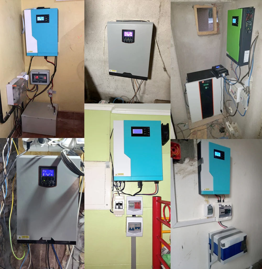 Solar Invert 3.5KW AC 220V DC 24VDC MPPT 110A 500VDC PV Input Pure Sine Wave Hybrid Invert 3500W with WIFI