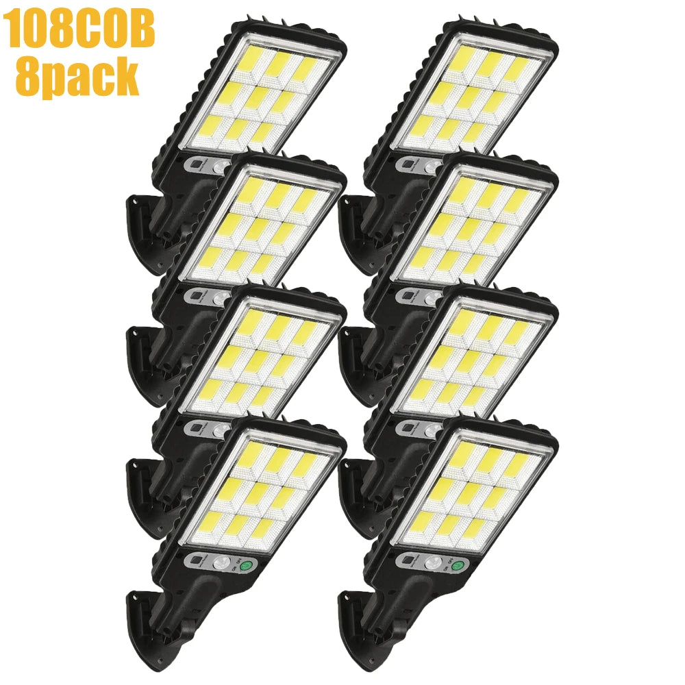 Solar Street Lights Outdoor Wireless Solar Security Wall Light Motion Sensor with 3 Lighting Modes for Courtyard Garden Patio