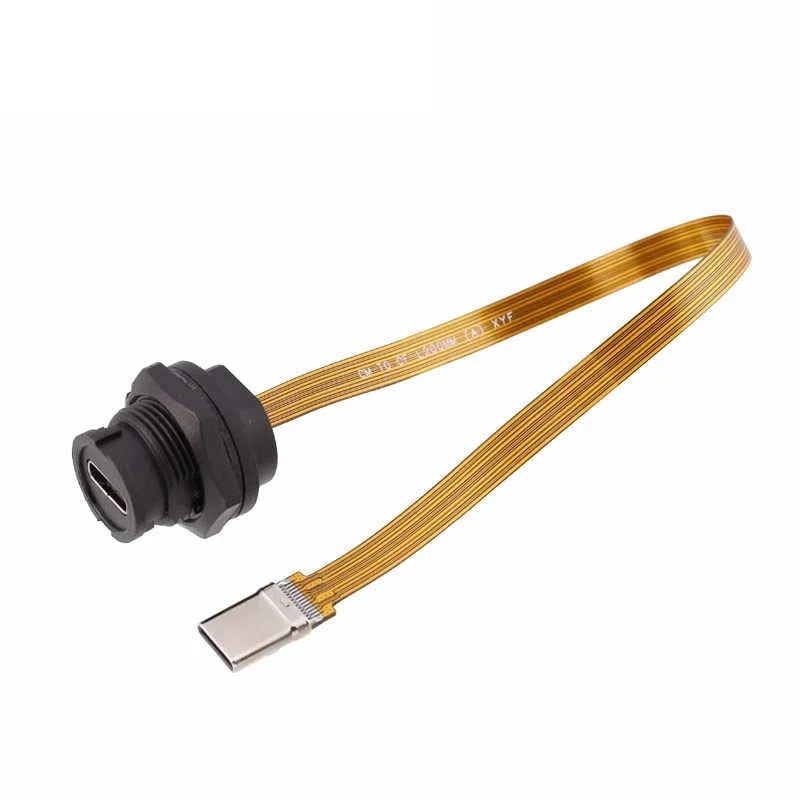 DIVEDEER Typec USB 3.1 Waterproof Extender Cord Male to Female Type-C to USB-C FPC Flat Cable 0.1M 0.2M FPV CE RoHS
