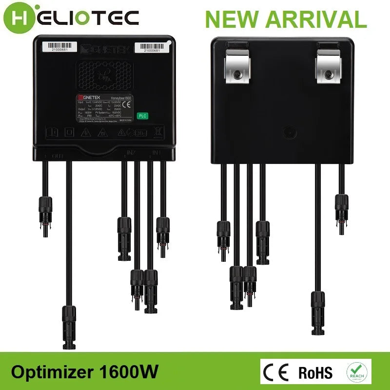HELIOTEC 850/1600W PV Power Optimizer MPPT 12V-75V Input  Solar Panel Monitoring Voltage-Limiting Anti-Hotspot