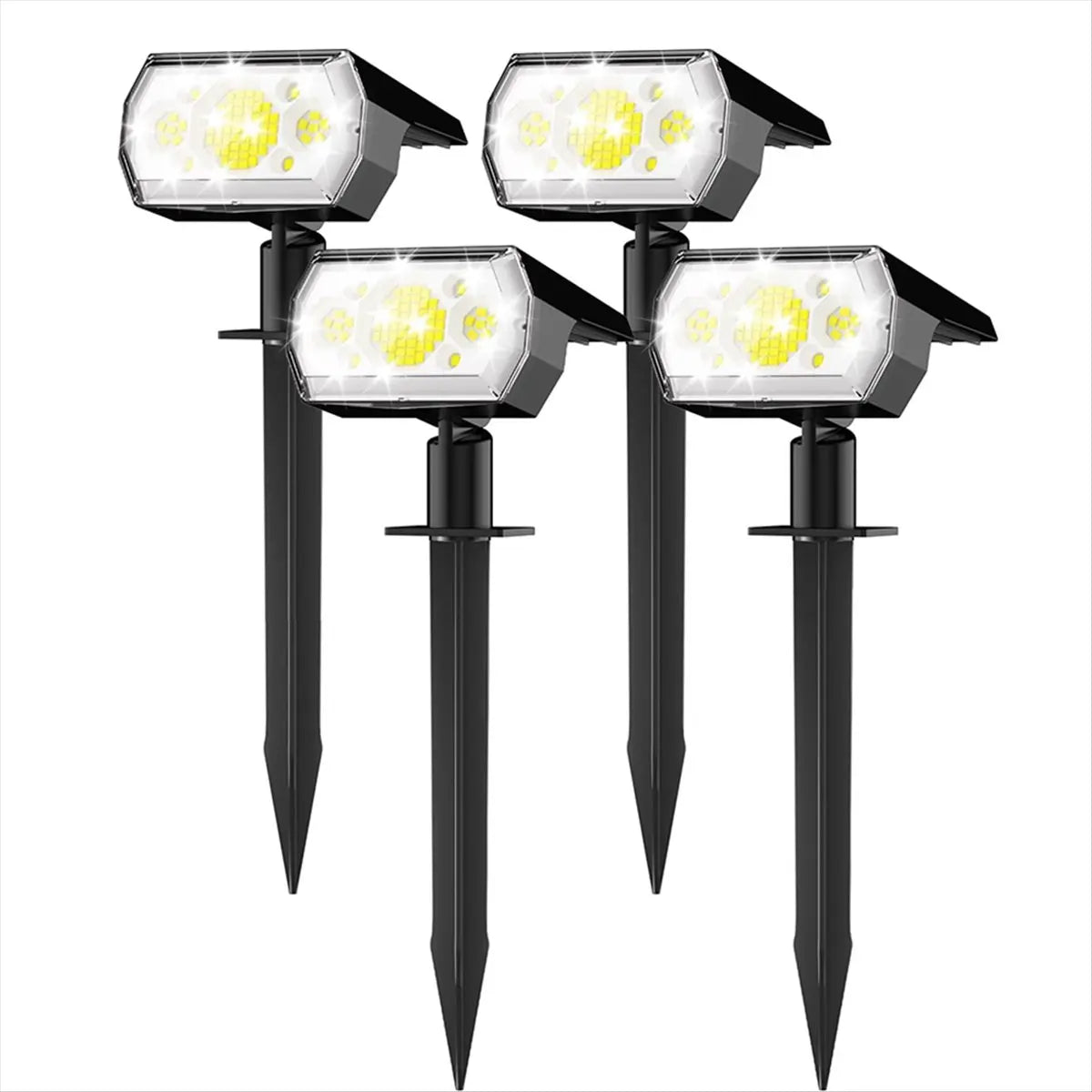 Solar Spot Lights Waterproof 2-in-1 Solar Powered Landscape Spotlights Outdoor Yard Garden Tree Lawn Pathway