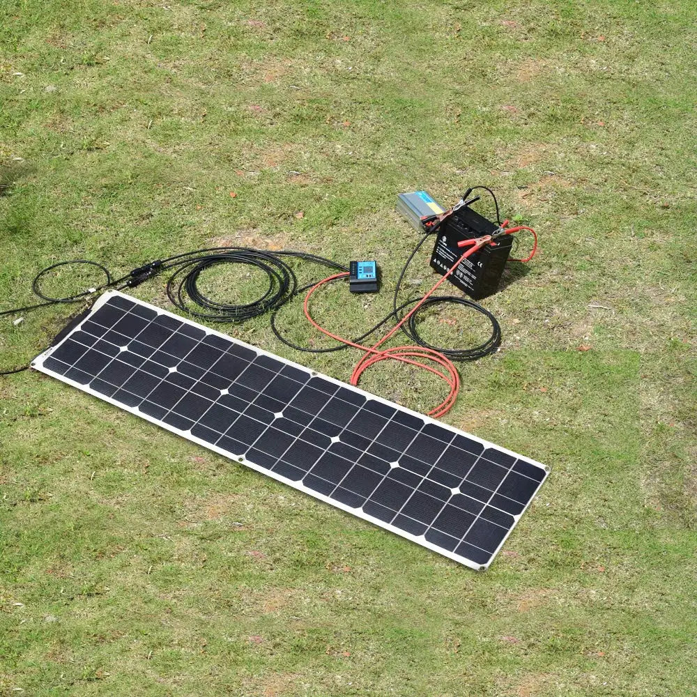 WUZECK Flexible Solar Panel kit 50 Watt  PV Module 100 Watt 12V 24V Solar cable Cell home outdoor Car Boat Battery camping trip PRIME RJ SOLAR PH