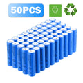 50pcs 3.7V 18650 Li-ion Rechargeable Batteries Model D0100X38W68 for Torch Headlight LiCoO2 Toys