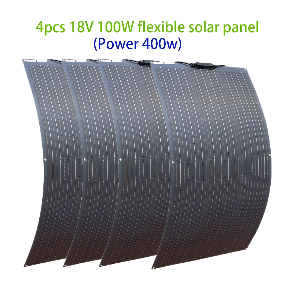 XINPUGUANG 100W 200W 300W 400W 500W Flexible Solar Panel 12V 24V DIY Photovoltaic Car Battery Balcony Boat House CE FCC RoHS WEEE