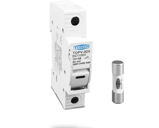 TOMZN 1P Solar PV Fuse Holders suitable for 10*38mm PV fuse Fuse Link for solar system protection PRIME RJ SOLAR PH