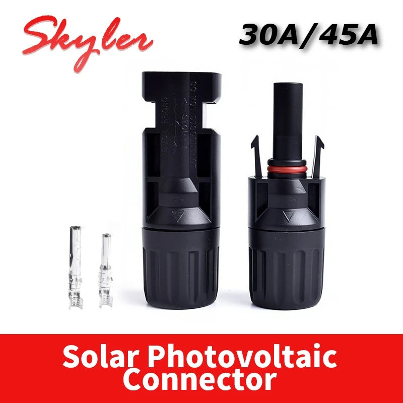DIVEDEER Solar Connectors DC 1000V 30A 45A IP67 Male Female PV Connector Plug 1 3 5 Pairs Solar Cable 2.5mm2 4mm2 6mm2 Waterproof CE