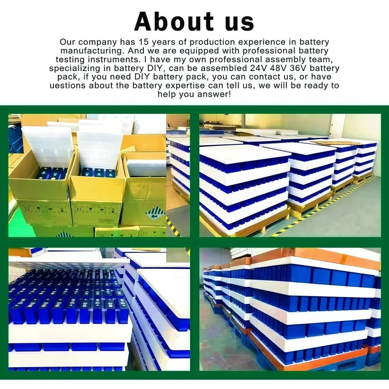 1-32PCS Lifepo4 Battery 3.2v340ah Grade A 10000+Cycle DIY 12V 24V 48V Lithium iron phosphate Cell For Camping Golf Cart