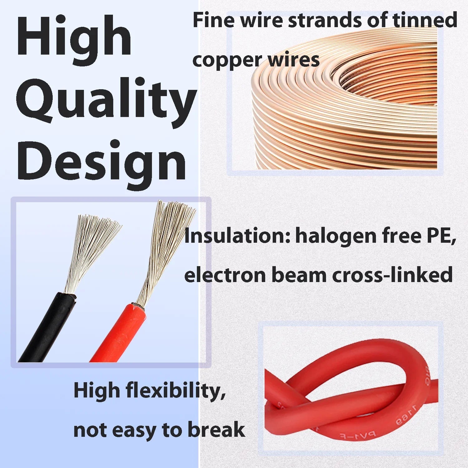 Solar PV Cable Wire 6AWG 8AWG 10AWG 12AWG 4mm2 6mm2 10mm2 16mm2 Tinned Copper Solar Panel Power Cable 30m 50m 100m Solar Wire PRIME RJ SOLAR PH