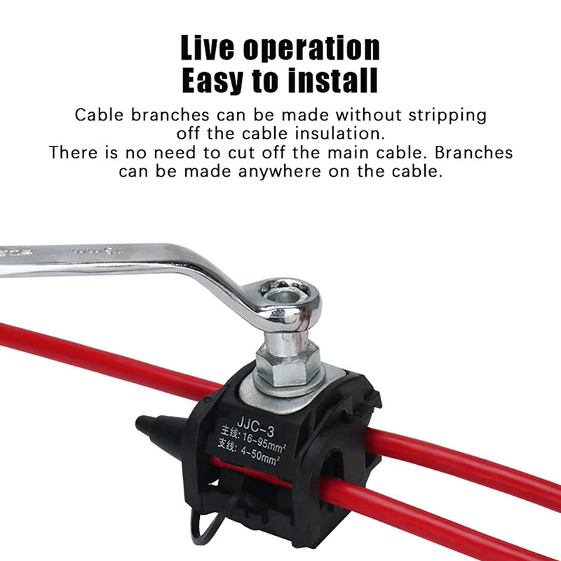 JJC-1 JJC-2 JJC-3 JJC-4 High-Low Voltage Cable Splitter 1kV Insulation Piercing Connector No Peeling Required