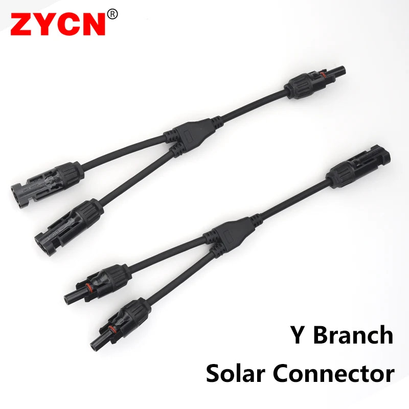 MC4 2Y 3Y 4Y IP68 PV Y Branch Parallel Connector 1000V 30A Male Female Waterproof Solar Panel 2.5-6mm2 Photovoltaic