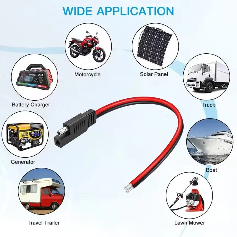 Solar Panel Cable Wire SAE Connector SAE Quick Connector Disconnect Plug SAE Power Automotive Extension Cable Extension Cable PRIME RJ SOLAR PH