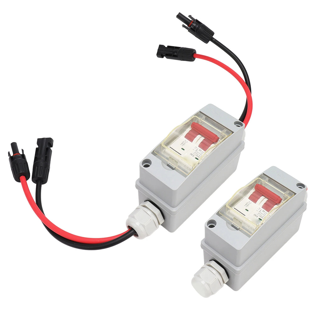 Circuit Breaker Protector Circuit Breaker MCB 2P DC 500V 32A Disconnect Switch with IP65 Waterproof Distribution Box MCB