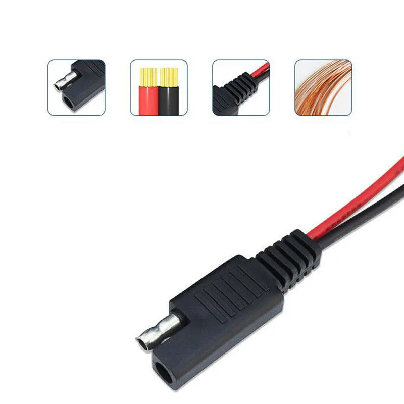 10CM SAE male female Solar Battery Cable 18AWG Power supply Plug Extension connector wire for DIY Automotive  Wire SAE Cable PRIME RJ SOLAR PH