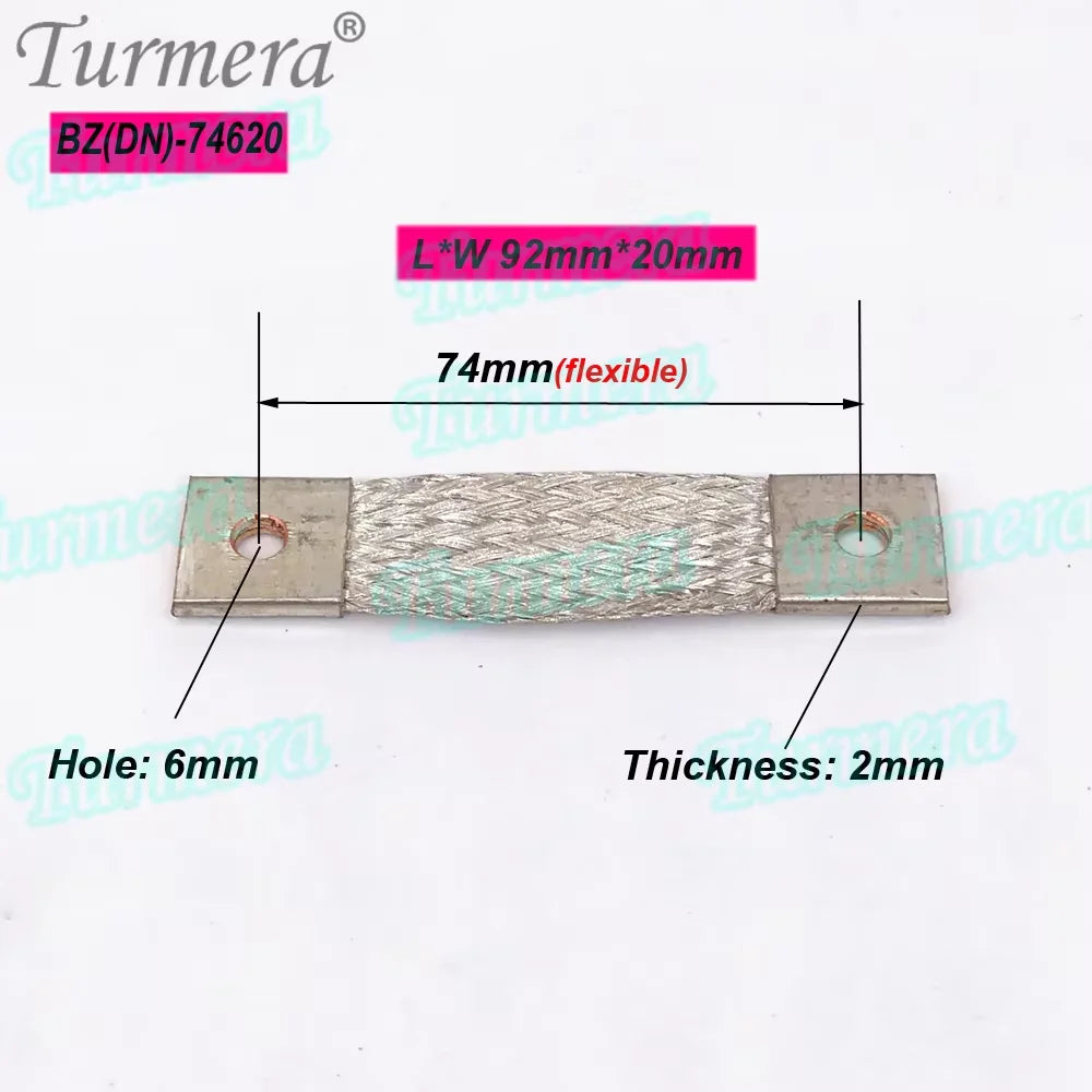 Busbar Lifepo4 Battery Flexible Copper Connecter 2mm Hole to Hole 53 57mm 74mm 400A Use in 12V 280Ah 310Ah 320Ah Lifepo4 Battery