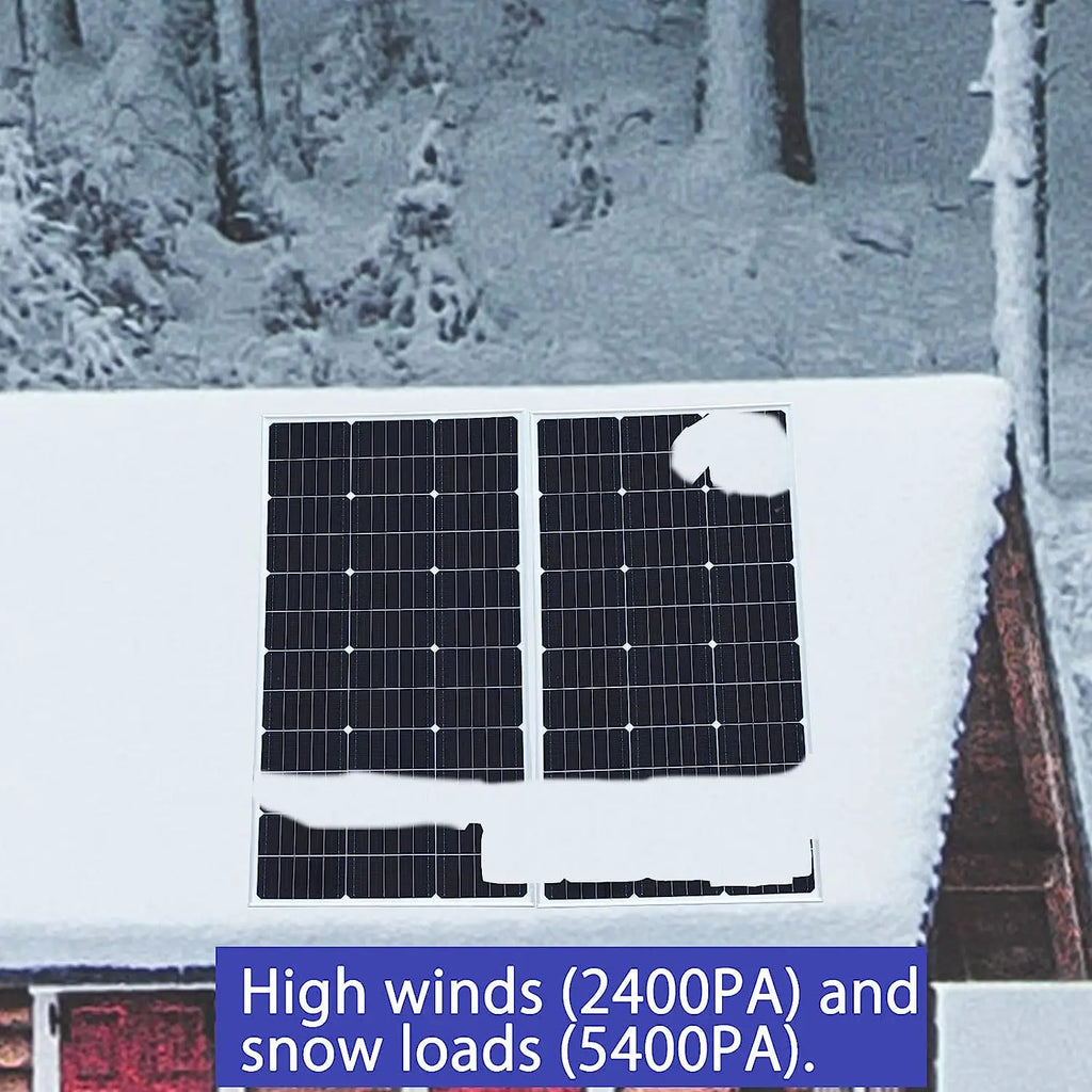 WUZECK 100W 200W Glass Solar Panel 18V PV Module Photovoltaic Cell 12V 24V Battery Car Boat RV Home CE FCC RoHS WEEE