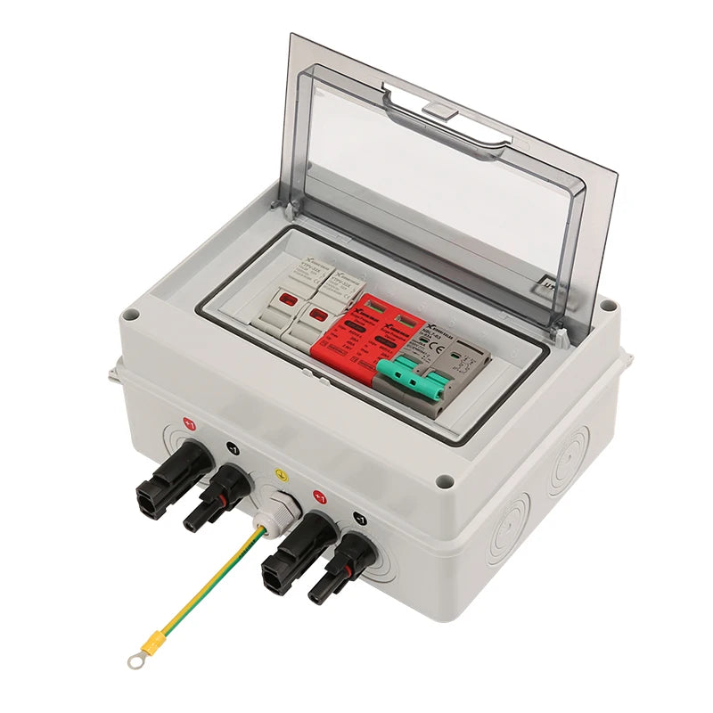 XIONGISOLAR High-quality 600V PV Combiner Box 1-In-1-Out DC with Fuse MCB SPD for Solar Panel Photovoltaic Protection Box
