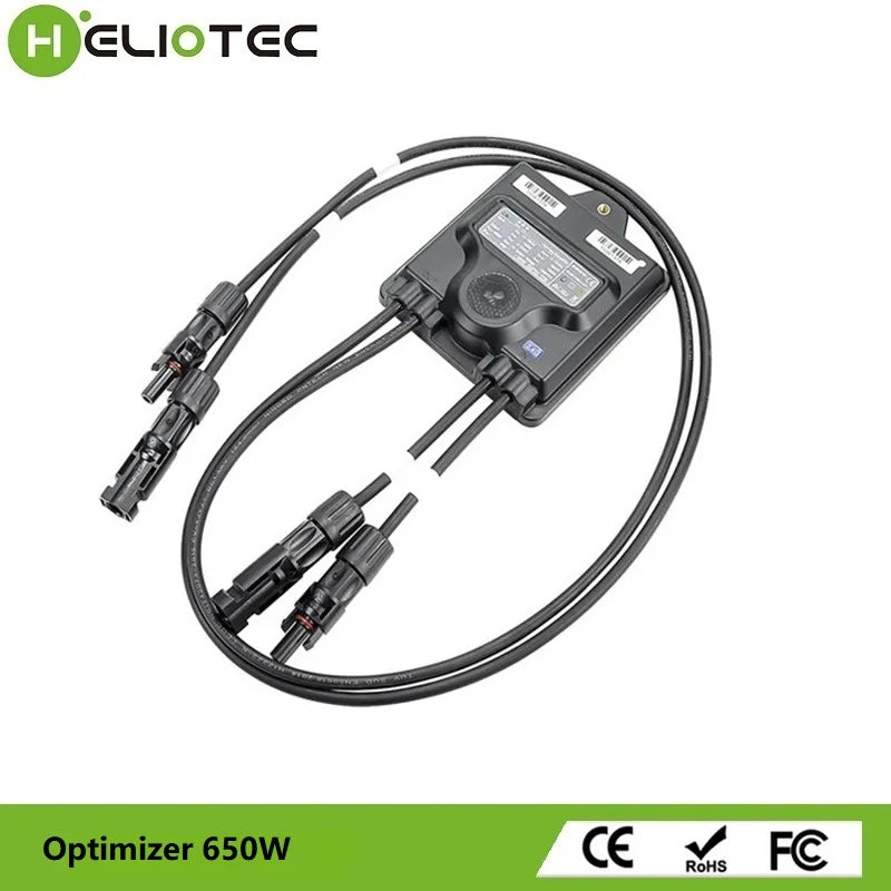Heliotec 650/850/1600W PV Power Optimizer MPPT 12V-75V Input Ip68 Real-time Solar Panel Monitoring Voltage-Limiting Anti-Hotspot
