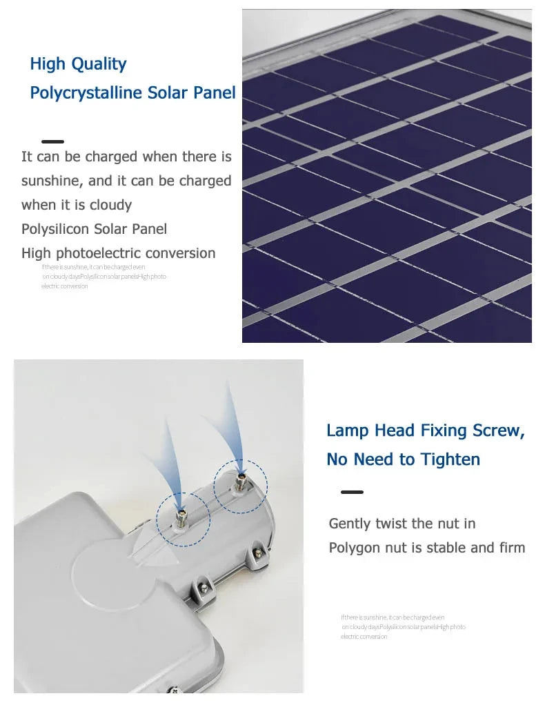 GOBORTONE YX123TB Solar Street Light 5000000LM IP67 Waterproof LED Garden Plaza Yard CCC CQC EMC FCC GS LVD SAA UL VDE RoHS 3-Year Warranty