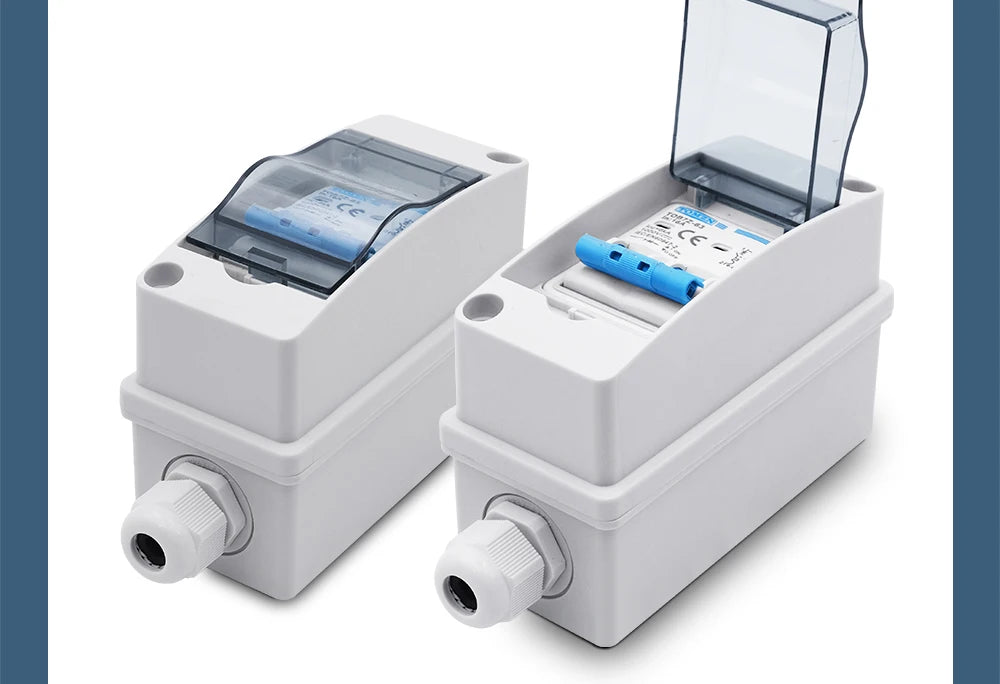 TOMZN Solar Photovoltaic PV Combiner Box with Circuit Breaker HT 2ways 1 in 1 out DC 2P DC 600V 1000V 3-63A Waterproof Box IP65