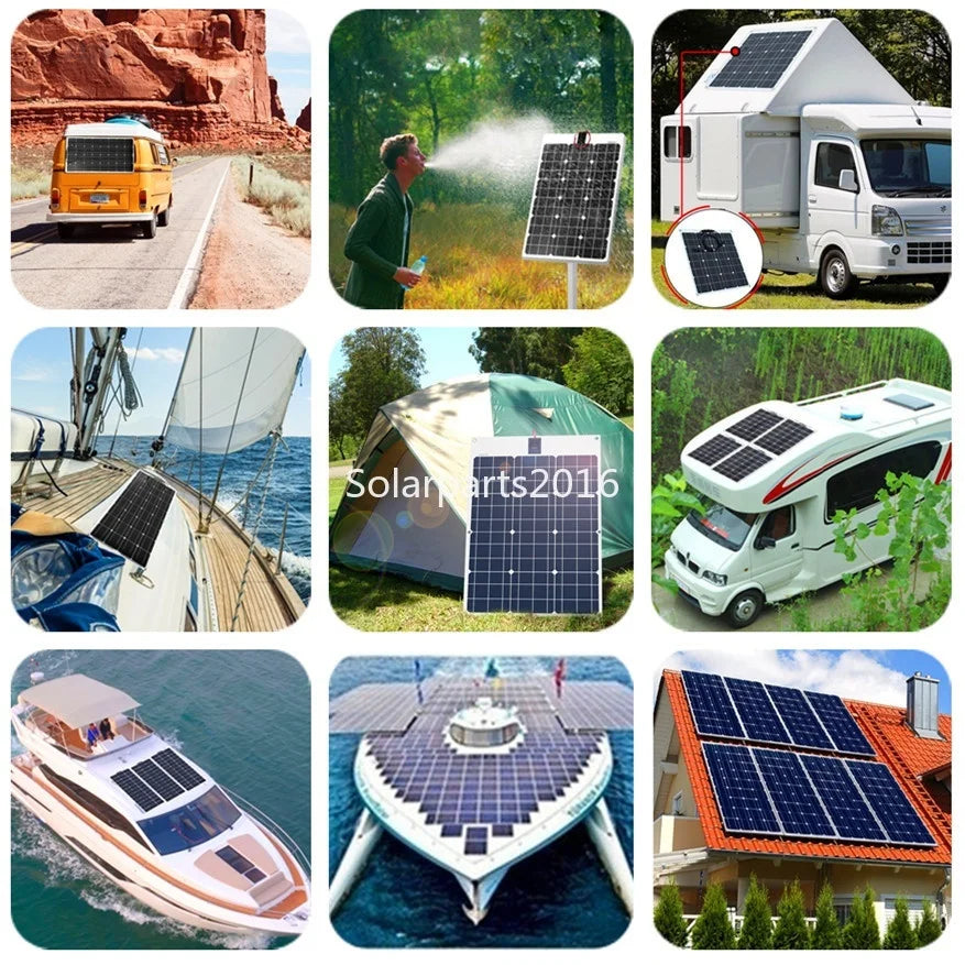 Semi- Flexible Solar Panel 150W 21.6V balcony photovoltaic PV 150 WATT CELL for home boat camper 12v /24V battery charger PRIME RJ SOLAR PH