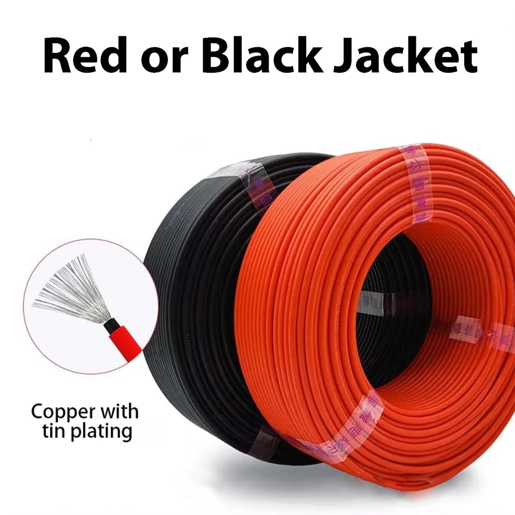 Solar PV Cable Wire 6AWG 8AWG 10AWG 12AWG 4mm2 6mm2 10mm2 16mm2 Tinned Copper Solar Panel Power Cable 30m 50m 100m Solar Wire PRIME RJ SOLAR PH
